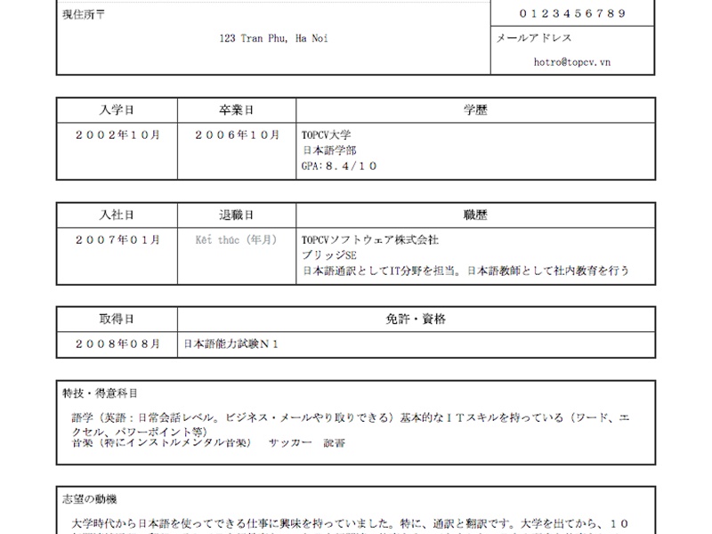 Bí kíp viết CV tiếng Nhật xin việc giáo viên hạ gục mọi nhà tuyển dụng - Ảnh 4