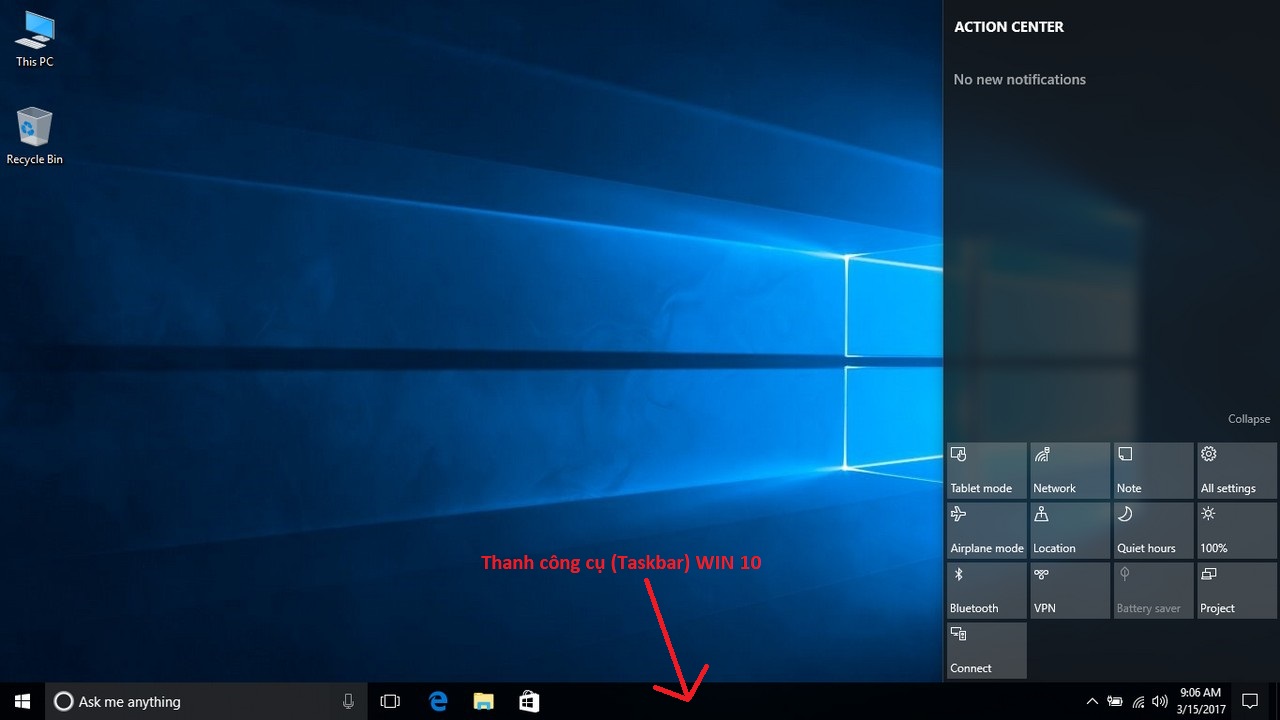 Hướng dẫn ẩn thanh công cụ taskbar trong Windows 10 - Hình 1