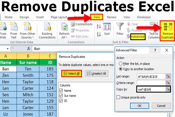 Hướng dẫn cách xóa các dữ liệu trùng nhau trong Excel - Ảnh 2