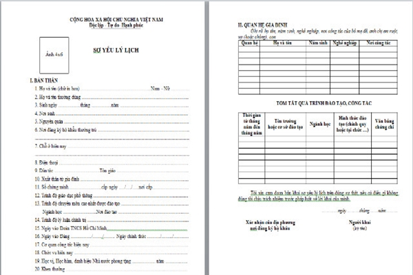 [HƯỚNG DẪN] C&aacute;ch điền mẫu sơ yếu l&yacute; lịch tự thuật chuẩn x&aacute;c nhất - Ảnh 3