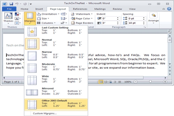 Cách căn chỉnh lề trong Word 2007, người dùng phiên bản này save ngay 2