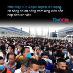 Tấp nập dự tuyển vào nhà máy của Apple