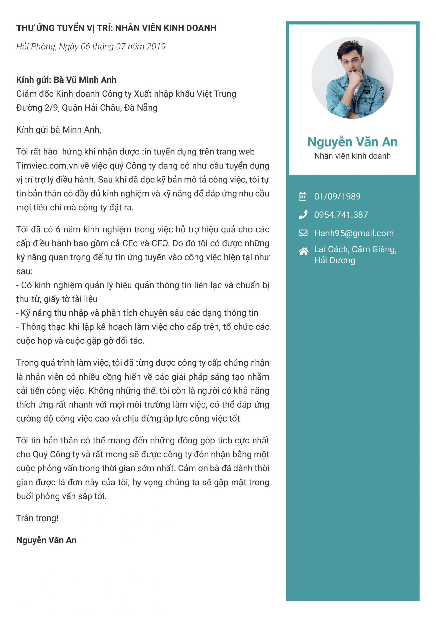 Hướng dẫn chi tiết Cách viết Cover Letter tiếng Việt - Ảnh 1