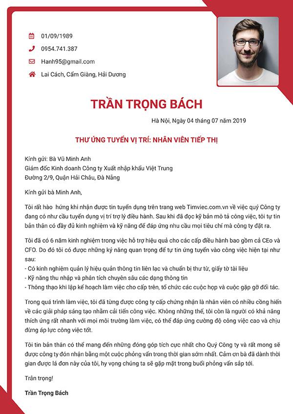 Hướng dẫn chi tiết Cách viết Cover Letter tiếng Việt - Ảnh 4