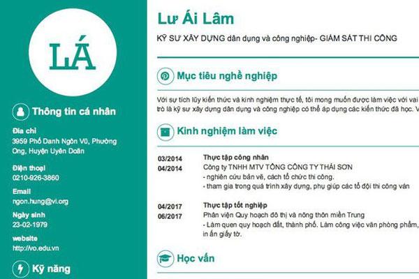 Download mẫu CV tiếng Việt đẹp online, đa dạng và nhanh chóng - Ảnh 4