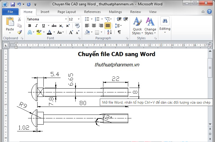 Hướng dẫn cách chuyển CAD sang Word đơn giản, không lỗi font - Ảnh 5