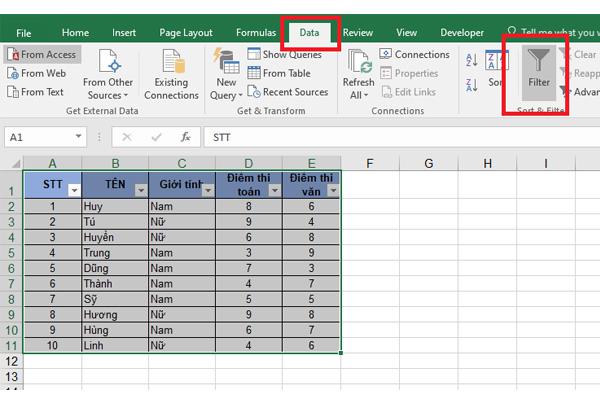 Hướng dẫn cách lọc dữ liệu trong Excel 2022 mới - Hình 7