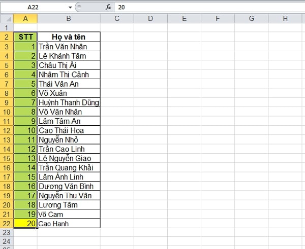 [HƯỚNG DẪN] Cách đánh số thứ tự trong excel nhanh – gọn - Ảnh 20