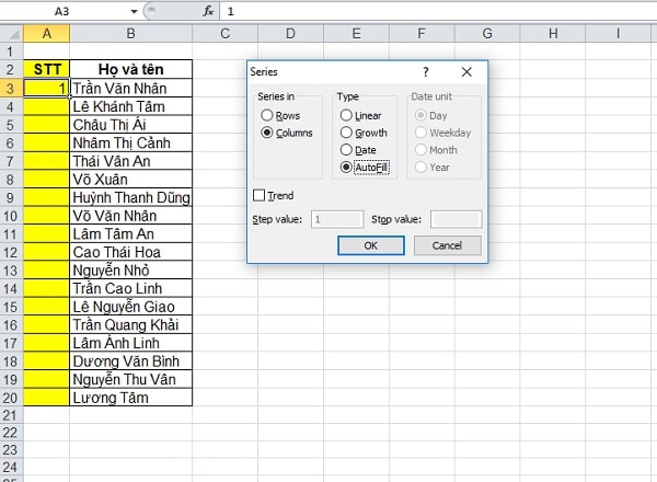 5 Cách đánh số thứ tự trong excel nhanh gọn, đơn giản - Ảnh 14