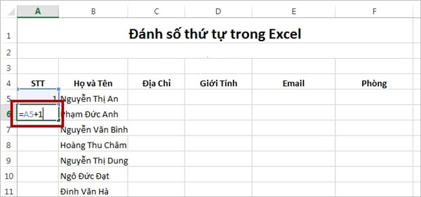 5 Cách đánh số thứ tự trong excel nhanh gọn, đơn giản - Ảnh 5