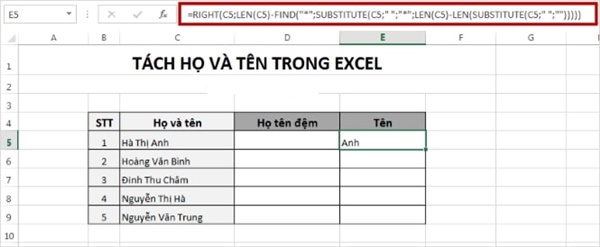 3 Một cách nhanh chóng và dễ dàng để tách tên trong Excel - Hình 2