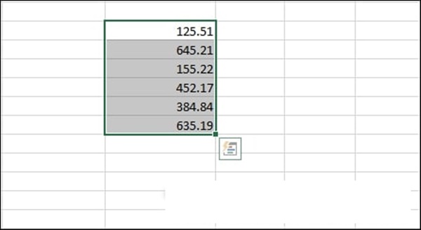 Dùng công cụ Format Cells để làm tròn số 3