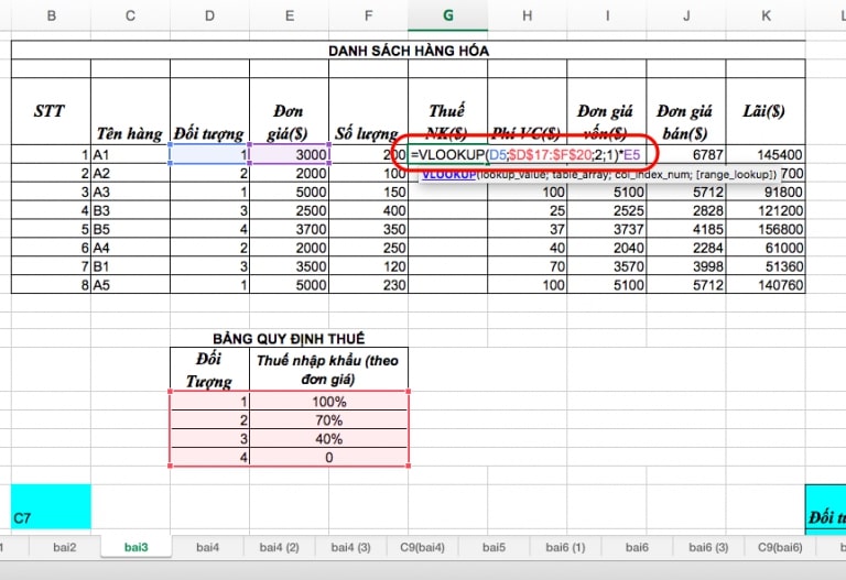 Cách sử dụng hàm vlookup trong excel và ví dụ cụ thể - Ảnh 2