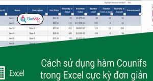 Cách dùng hàm Countif và hàm Countifs trong excel đơn giản