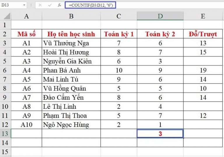 C ch s d ng h m m trong excel v v d c th 