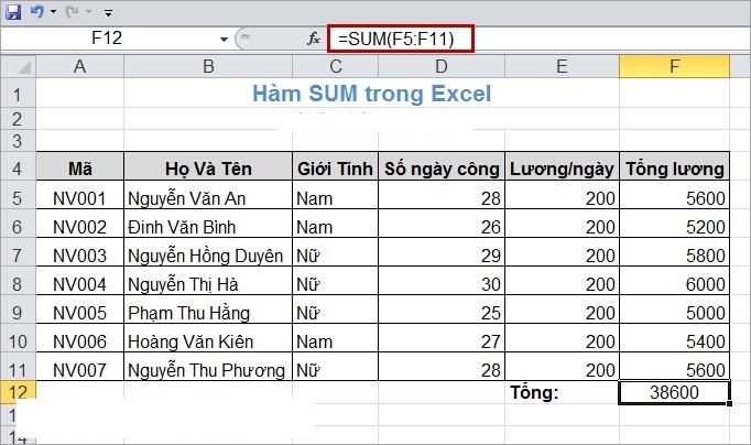 Cách tính tổng trong Excel bằng hàm sumif đơn giản và chính xác - Ảnh 2