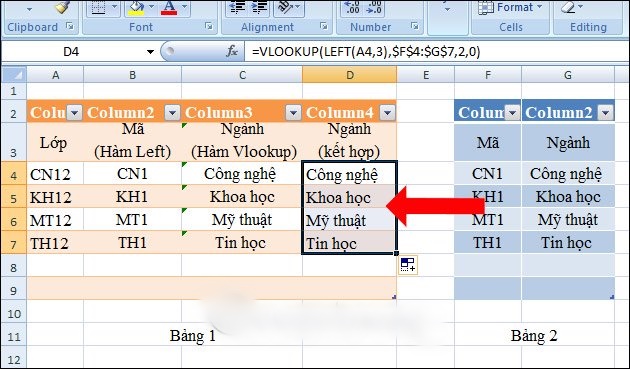 cách sử dụng vlookup trong excel 2010
