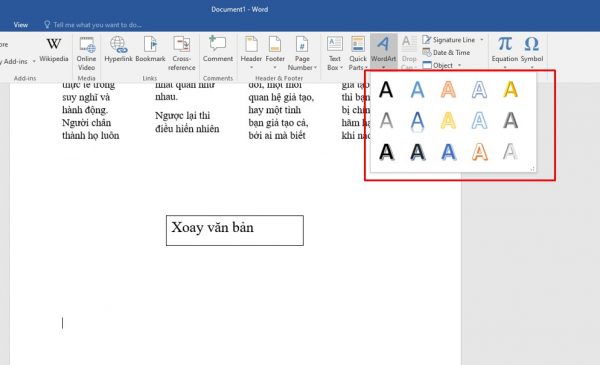 Hướng dẫn 4ách xoay chữ trong Word cực đơn giản, chi tiết - Ảnh 2 Hướng dẫn 4ách xoay chữ trong Word cực đơn giản, chi tiết - Ảnh 2