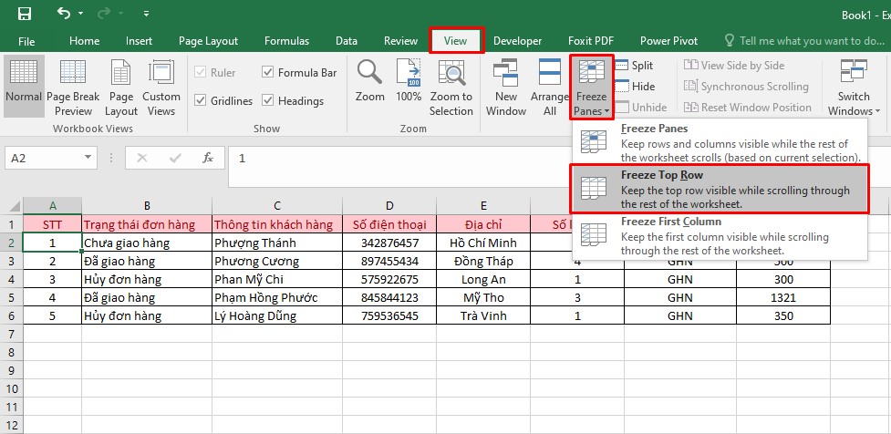 Cách cố định dòng, cột trong Excel nhanh và chi tiết từng bước - Ảnh 1