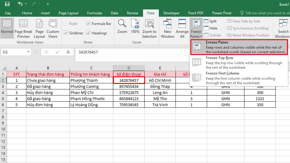Cách cố định dòng, cột trong Excel nhanh và chi tiết từng bước - Ảnh 9