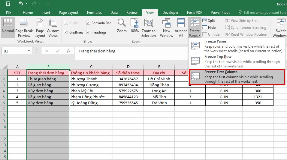 Cách cố định dòng, cột trong Excel nhanh và chi tiết từng bước - Ảnh 5