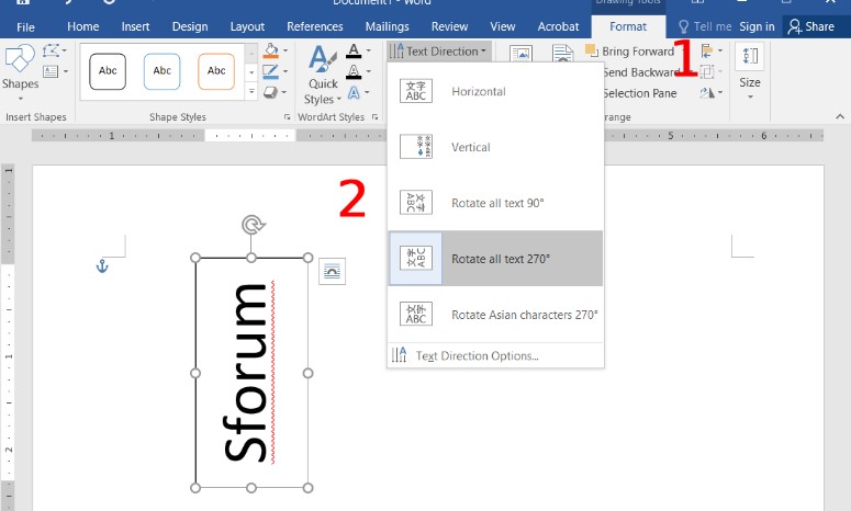Cách xoay chữ trong Word bằng Text Box 4