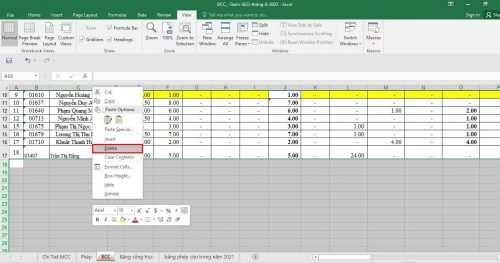 giảm dung lượng file excel1