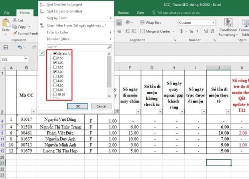 Hướng dẫn cách lọc dữ liệu trong Excel mới nhất 2023 - Ảnh 4