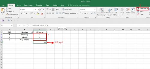 Cách tính tổng trong excel7