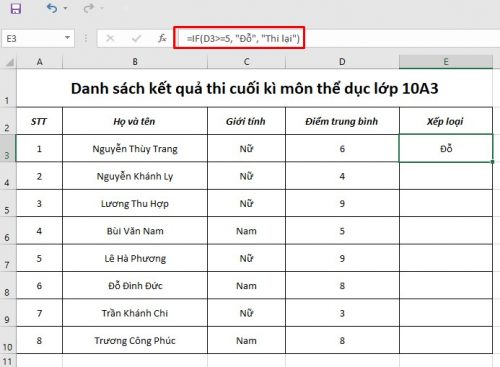 hàm ì trong excel